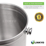 LINKYO Compost Bin - Stainless Steel Kitchen Composter, Includes 4 Filters (1 Gallon)