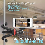 Xenvo SquidGrip iPhone Tripod, GoPro Tripod - Flexible Cell Phone Tripod Stand with Ball-Head 360, Compatible with iPhone, Android, Samsung, Google Smartphones, and ANY Mobile Phone (Red)