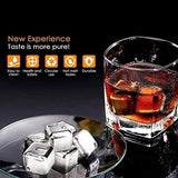 Whisky Ice Cubes Velouer Reusable Stainless Steel Ice Stones for Whiskey, Vodka, Liqueurs, White wine,Beer and All Drinking without Diluting, Best Gift for Father's Day