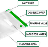 Sous Vide Bags 30 Reusable Vacuum Food Storage Bags Sous Vide Bag Kit 3 Sizes BPA Free (Premium)