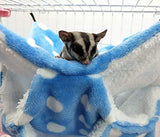 WOWOWMEOW Small Animal Cage Hanging Bunkbed Hammock Warm Fleece Bed for Sugar Glider Ferret Squirrel