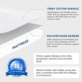 RUUF Queen Size Mattress Protector, Premium Hypoallergenic Waterproof Mattress Cover, Vinyl Free