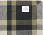 COTTON CRAFT 12 Pack 100% Cotton Checks Oversized Dinner Napkins – Black Beige - Size 20x20