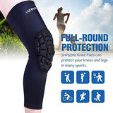 Basketball Knee Pads:ShinyPro 3D Honeycomb Shock Absorption EVA Pads,for Basketball Softball Baseball Football Volleyball,Kids Youth Girls Boys Women Men,1 Pair