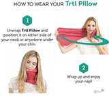 trtl Pillow - Scientifically Proven Super Soft Neck Support Travel Pillow – Machine Washable (Coral)