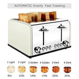 2 Slice Toaster, CUSIBOX Extra Wide Slots Stainless Steel Toaster with 7 Bread Browning Settings, REHEAT/DEFROST/CANCEL Function, 750W