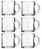 Libbey Crystal Coffee Mug Warm Beverage Mugs Set of (13 oz) (6)