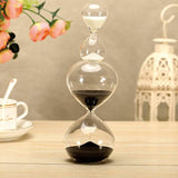 Hourglass Sand Timers-Set of 2 for Home & Office Decoration-60 Mins/5 Mins or 30Mins/5 Mins (30 Mins+5 Mins, Black)