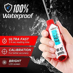 Kizen IP109 Waterproof Meat Thermometer with Long Probe Digital Instant Read Food Thermometer