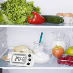 2 Pack Digital Refrigerator Freezer Thermometer,Max/Min Record Function with Large LCD Display