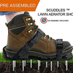 Lawn Aerator Shoes, Heavy Duty Spike Aerating Sandals Soil Adjustable Straps - Sturdy Universal Size, Men Women NO Assembly Needed Use Straight Out Box (Black)