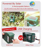 Ultrasonic Animal Cat Repellent, Solar Powered & Battery Operated Waterproof Cat Repeller, Dog Repellent, Raccoon Repellent, Squirrel Repellent - Motion Activated [UPGRADED VERSION]