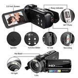 Video Camera Camcorder AiTechny HD 1080P 24.0MP Digital Camera 3.0 inch LCD 270 Degrees Rotatable Screen 16X Digital Zoom Camera Recorder 2 Batteries