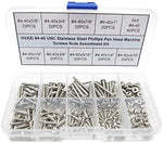 HVAZI #2-56 UNC Stainless Steel Phillips Pan Head Machine Screws Nuts Assortment Kit (#2-56UNC)