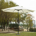 Sunnyglade 11Ft Patio Umbrella Garden Canopy Outdoor Table Market Umbrella with Tilt and Crank (Black and White)