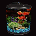 Koller Products AquaView 2-Gallon 360 Fish Tank with Power Filter and LED Lighting - AQ360-24C