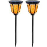 TomCare Solar Lights Solar Torches Lights Waterproof Flickering Flames Torches Lights Outdoor Solar Powered Path Lights Dancing Flame Lighting Dusk to Dawn Auto On/Off for Garden Patio Yard(2)