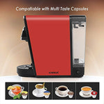 CHULUX Coffee Maker,Single Serve Pods & Ground Coffee with Detachable Reservoir,Auto Shut Off Function,Red