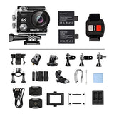 Dragon Touch 4K Action Camera 16MP Sony Sensor Vision 3 Underwater Waterproof Camera 170° Wide Angle WiFi Sports Cam with Remote 2 Batteries and Mounting Accessories Kit