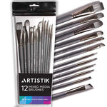 Fine Detail Paint Brush Set - (12 Piece Set) Miniature Brushes for Acrylic, Oil Watercolor, Model Craft Miniatures Painting, Paintbrushes, Professional Detailing Paint Kit