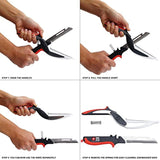 Organic Wizzard Kitchen Knife with Cutting Board and Finger Guard, 6 in 1 Universal Scissors Food Chopper, Slicer, Cutter, Dicer for Vegetables Fruits Meat and Cheese [Upgraded Version] (Color1)