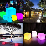 LED Light Cube LOFTEK : 4-inch RGB 16 Colors Cool Cube Lights with Remote Control, MCU Tesseract Mood Lamp, IP65 Waterproof and USB Charging Beside Desk Lamp,Perfect for Kids Nursery and Toys