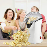 Hot Air Popcorn Popper, Popcorn Maker, 1200W Electric Popcorn Machine with Measuring Cup and Removable Lid, Healthy Popcorn Maker for Home, No Oil Needed, Great For Kids (White)