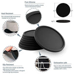 Barvivo Drink Coasters Set of 8 - Tabletop Protection for Any Table Type, Wood, Granite, Glass, Soapstone, Sandstone, Marble, Stone Tables - Perfect Soft Coaster Fits Any Size of Drinking Glasses.