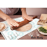 Large Silicone Pastry Mat Countertop-Protector – and Bonus Reusable Silicone Baking Mat – 17 x 26 inch with Measurements, Heat Resistant, Food Grade