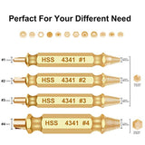 Screw Extractor Set 4 PCS for Damaged Screw Remove and Stripped by Kuenuilr