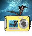 Underwater Camera Full Hd 1080P Waterproof Digital Camera 24.0MP Underwater Digital Camera Dual Screen Point and Shoot Waterproof Camera (E1)