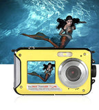 Underwater Camera Full Hd 1080P Waterproof Digital Camera 24.0MP Underwater Digital Camera Dual Screen Point and Shoot Waterproof Camera (E1)