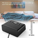 Alarm Clock Radio, LED Digital FM/AM Radio Alarm Clocks for Bedrooms Battery Backup (Black)