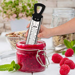 Candy thermometer/digital with clip/maple syrup thermometer/Jam/Sugar/Syrup Thermometer, Stainless Steel Glass Candy Thermometer With Hanging Hook and Non-toxic Aviation Kerosene Rod Core