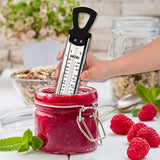 Candy thermometer/digital with clip/maple syrup thermometer/Jam/Sugar/Syrup Thermometer, Stainless Steel Glass Candy Thermometer With Hanging Hook and Non-toxic Aviation Kerosene Rod Core