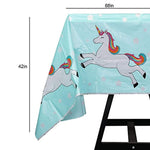 102 Piece Rainbow Unicorn Party Supplies Set Including Banner, Plates, Cups, Napkins, Straws, and Tablecloth, Serves 20