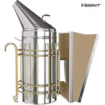 Hoont Commercial Grade Bee Smoker for Beekeeping – Heavy Duty Stainless Steel with Metal Heat Shield and Metal Hook – Superior Airflow Bellow and Excellent Smoke Output