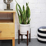 Mid Century Plant Stand - Up to 10'' Flower Pot, Wood Indoor Planter Holder, Modern Home Decor (Planter Not Included)