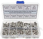 HVAZI #2-56 UNC Stainless Steel Phillips Pan Head Machine Screws Nuts Assortment Kit (#2-56UNC)