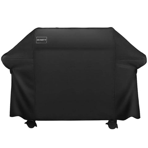 Homitt Gas Grill Cover, 58-inch 3-4 Burner 600D Heavy Duty Waterproof BBQ Cover with Handles and Straps for Most Brands of Grill -Black