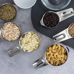 13-piece Measuring Cups and Spoons Set, 18/8 Stainless Steel Heavy Duty Good Grips with Ring Connector