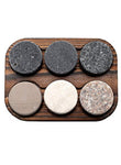 Whiskey Chilling Stones - Set of 6 Handcrafted Premium Granite Round Sipping Rocks - Hardwood Presentation & Storage Tray - Perfect Gift by R.O.C.K.S. by ROCKS WHISKEY CHILLING STONES