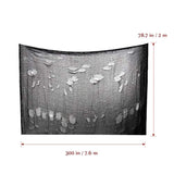 Unomor Black Creepy Cloth, Spooky Halloween Decorations for Haunted Houses Party Doorways Outdoors, 8.3 Yards X 79''