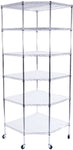 SoSo-BanTian1989 72"x28"x28" Commercial 6 Tier Adjustable Wire Metal Shelf Rack (Chrome)