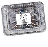 DOBI (50 Pack) 2.25lb Takeout Pans - Disposable Aluminum Foil Take-Out Containers with Lids, Standard Single-Portion-Size, 8 1/2" x 6" x 1 4/5"