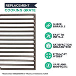 Think Crucial 2 Replacements Weber Cooking Grate Fits Weber Grills, Compatible Part # 7522, 15" x 11.3" x 0.5"