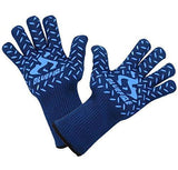 BlueFire Pro Heat Resistant Gloves - Oven - BBQ Grilling - Big Green Egg - Fireplace Accessories and Welding. Cut Resistant, Forearm Protection -100% Kevlar Certified 932°F Heat Resistance