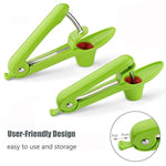 Cherry Pitter– Tekcast Olive and Cherry Pitter Remover Stoner Tool with Food-Grade Silicone Cup, Space-Saving Lock Design and Lengthened Splatter Shield Dishwasher Safe