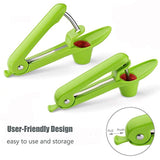 Cherry Pitter– Tekcast Olive and Cherry Pitter Remover Stoner Tool with Food-Grade Silicone Cup, Space-Saving Lock Design and Lengthened Splatter Shield Dishwasher Safe