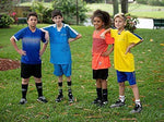 PAIRFORMANCE Boys' Soccer Jerseys Sports Team Training Uniform Age 4-12 Boys-Girls Youth Shirts and Shorts Set Indoor Soccer